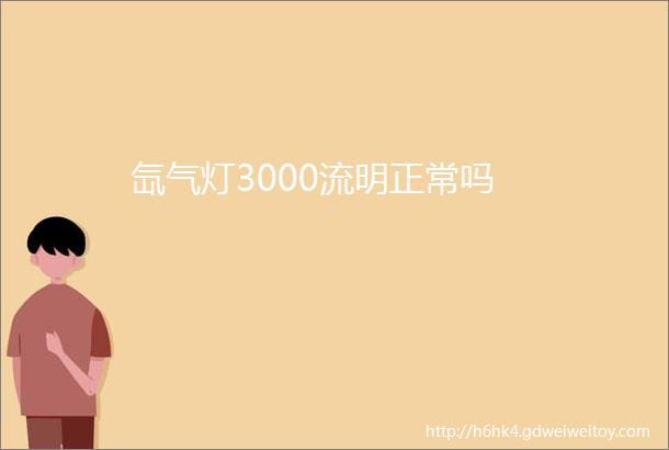 氙气灯3000流明正常吗